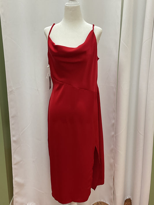 Red Slick Party Dress