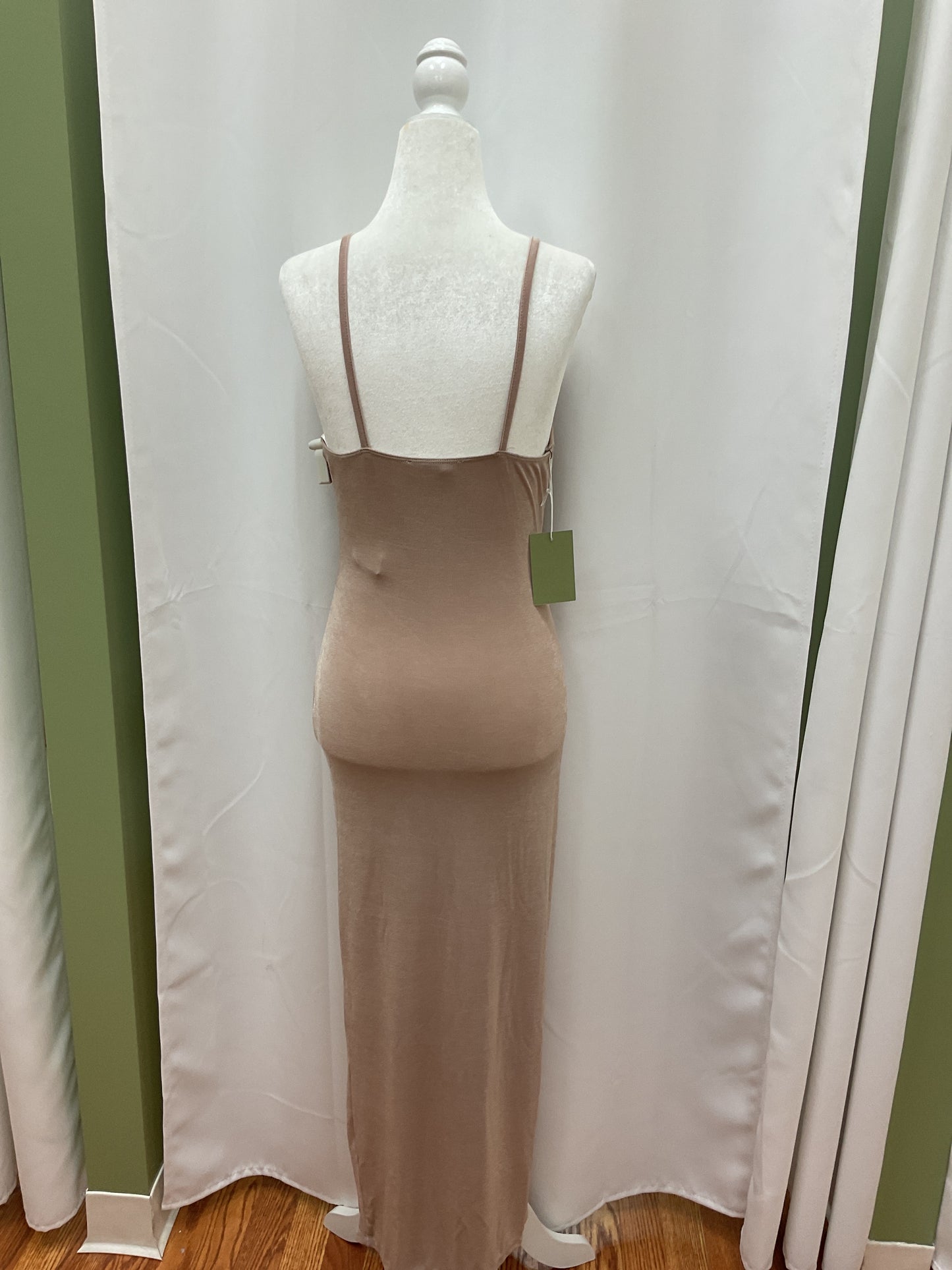 Beige Strapped Body Dress