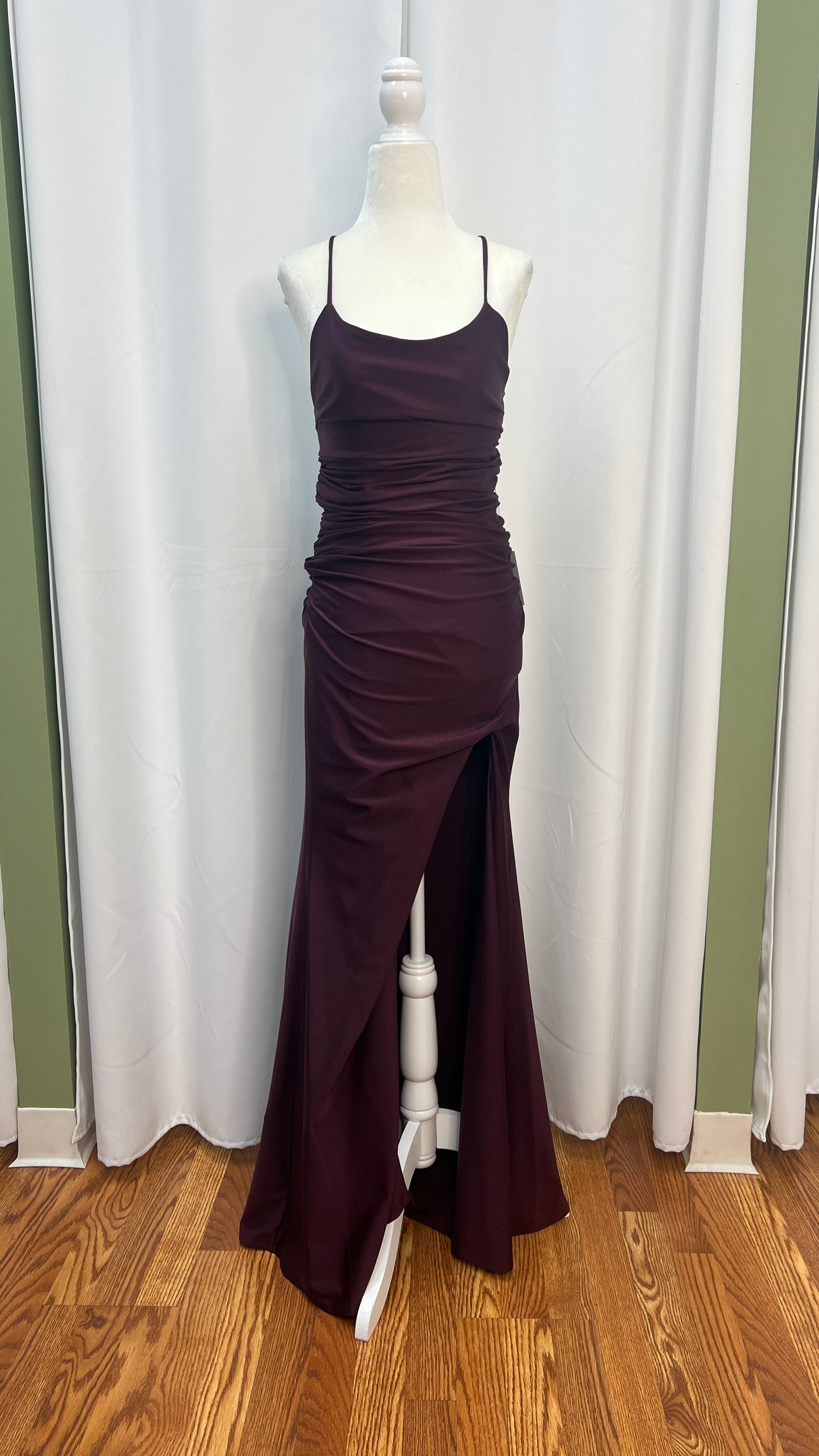 Burgundy Body Dress