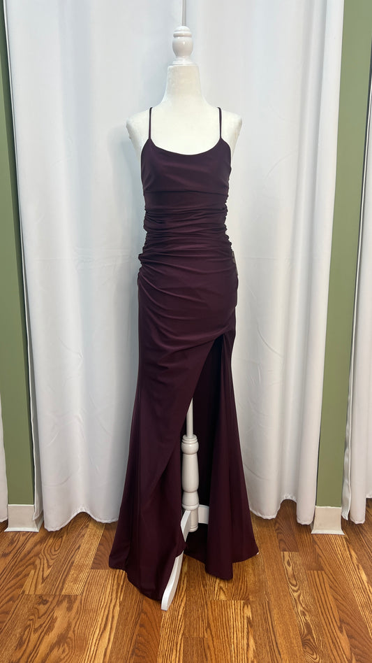 Burgundy Body Dress