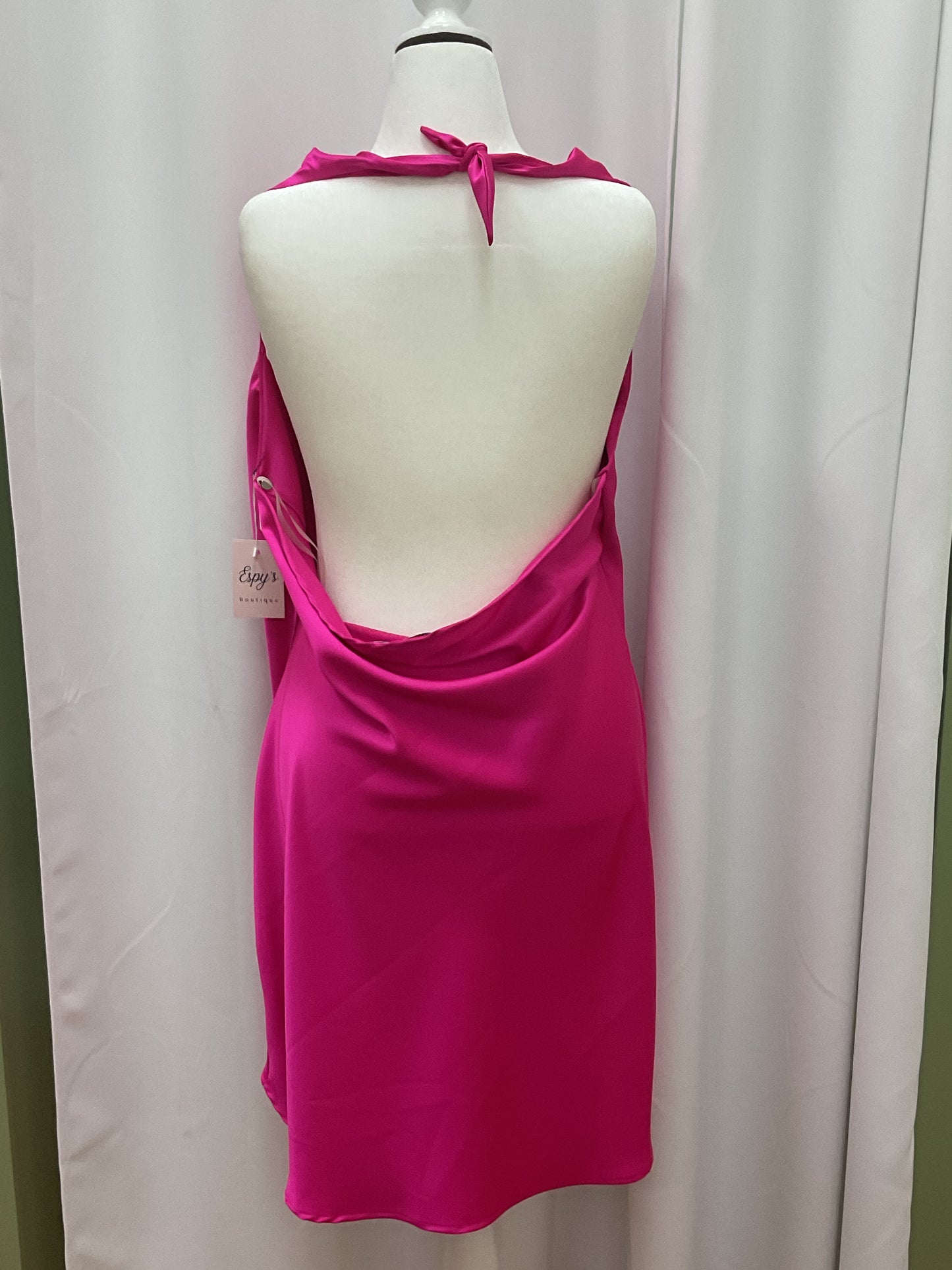 Hot Pink Open Back Dress