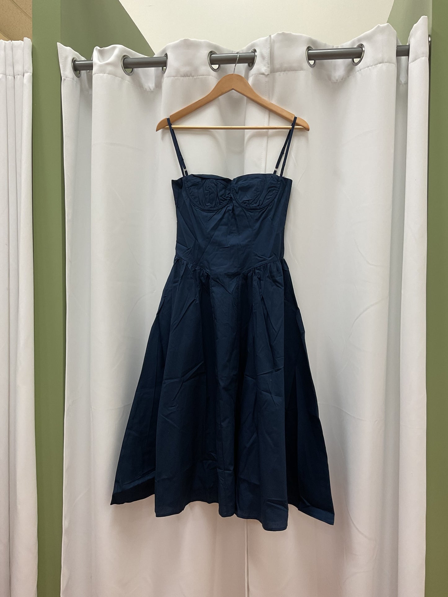 Blue long corset dress