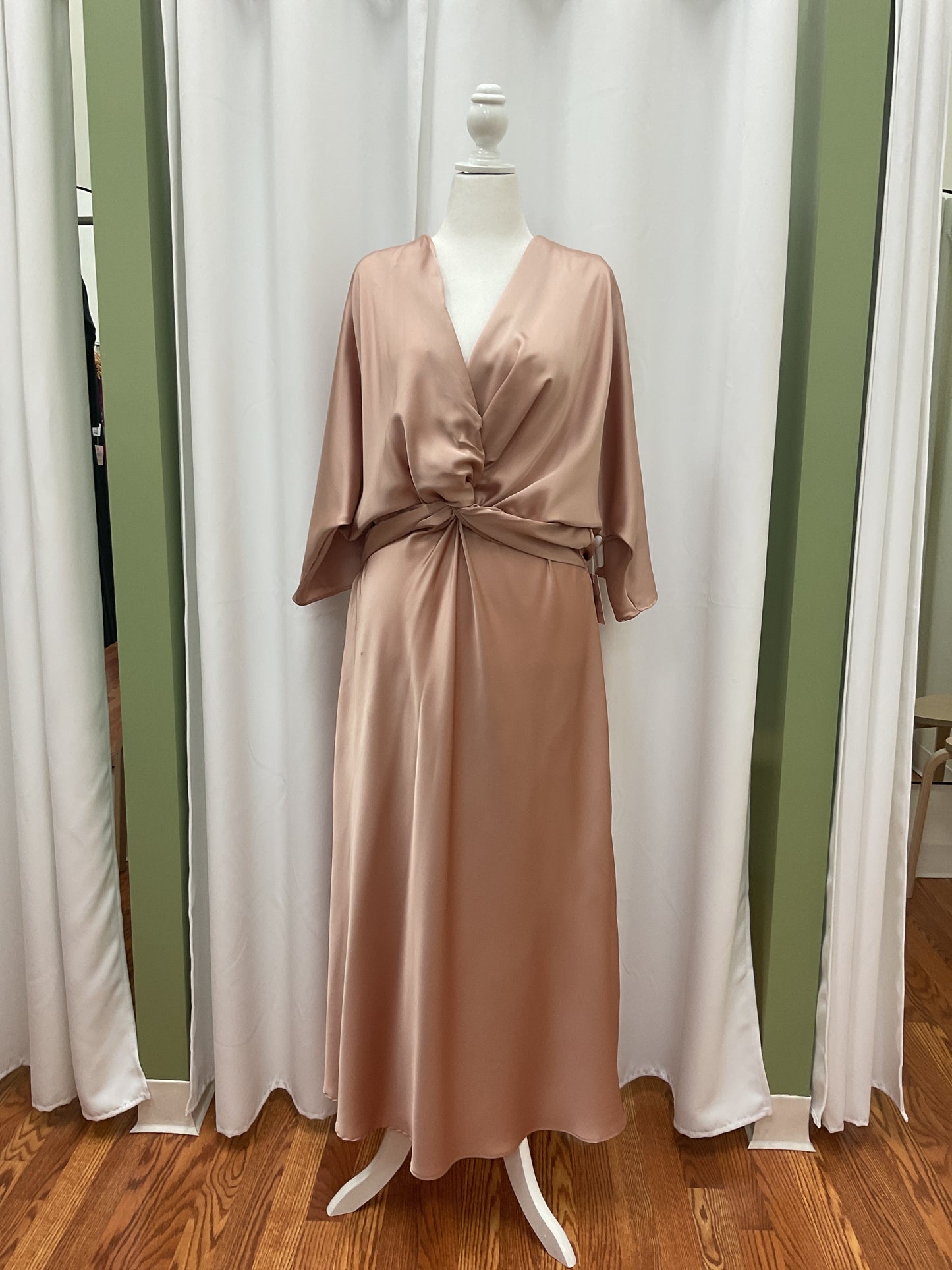 Plus size satin dress
