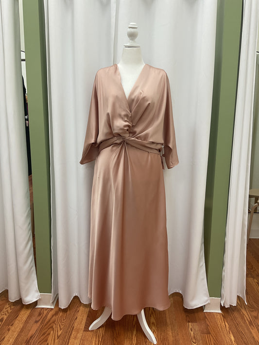 Plus size satin dress
