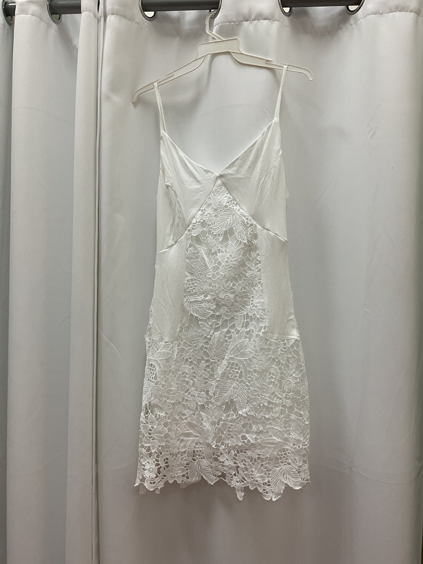 White slip dress with design