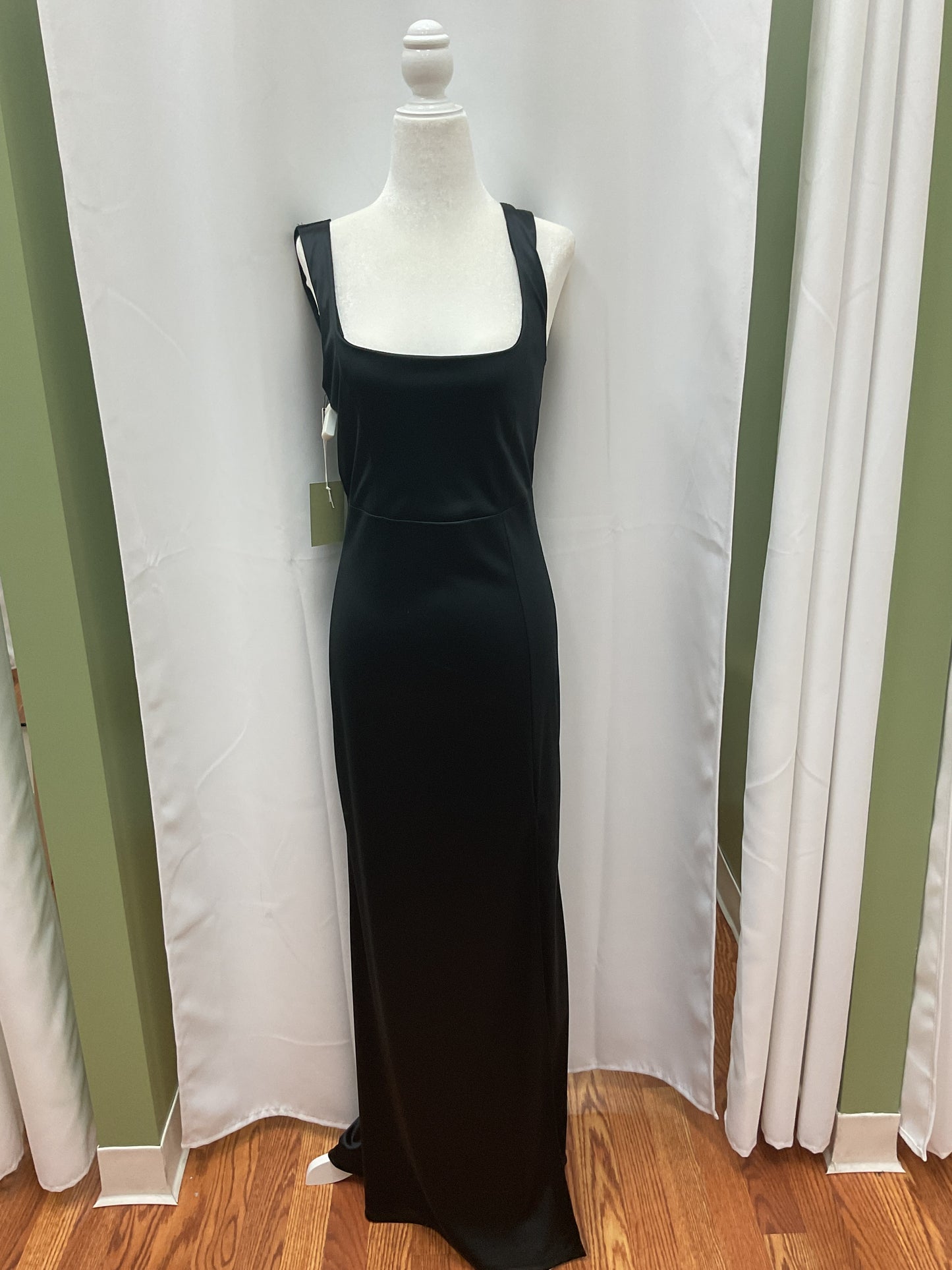 Black Square Neck Maxi Dress