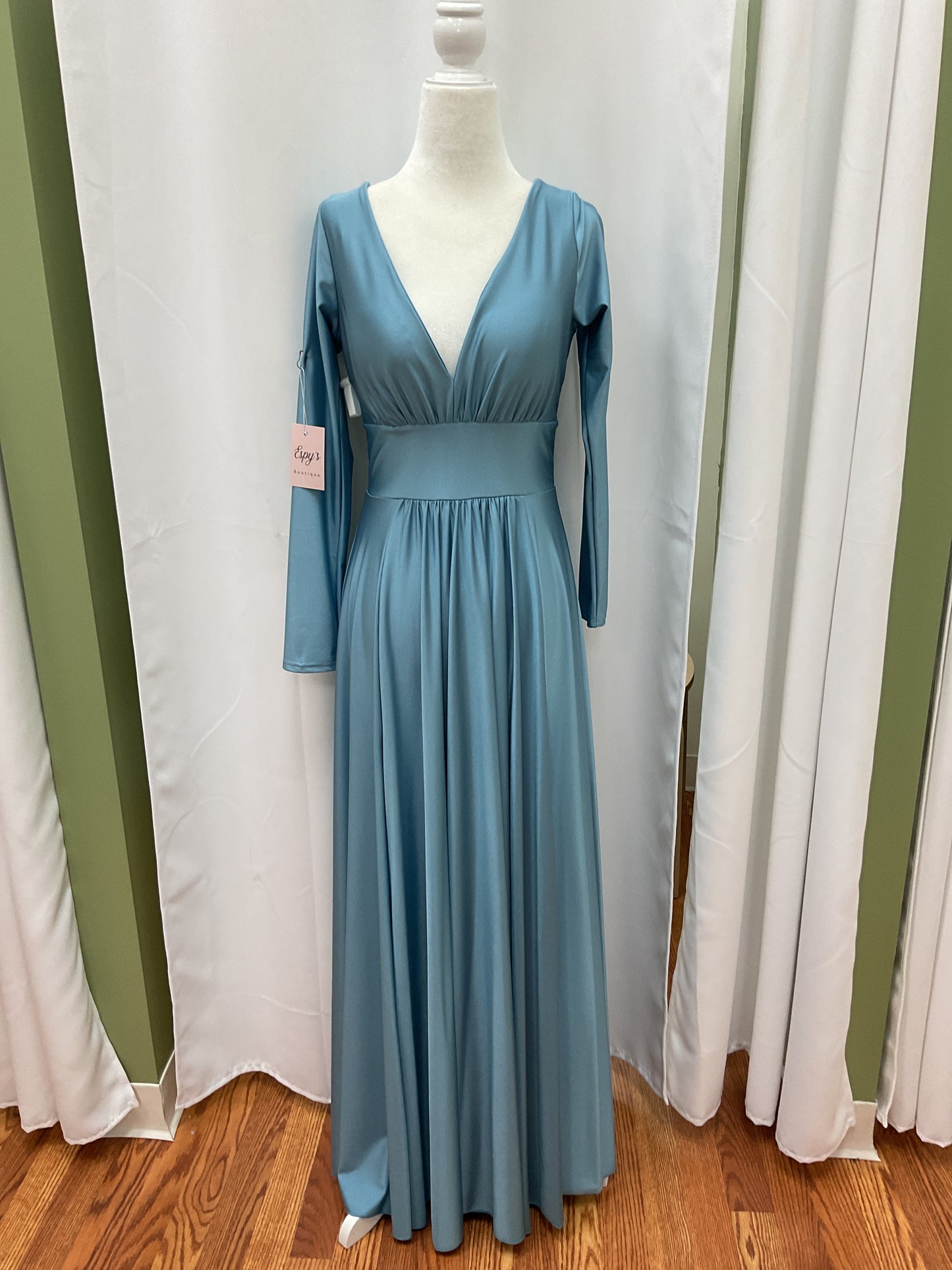 Blue Shore Sleeved Dress