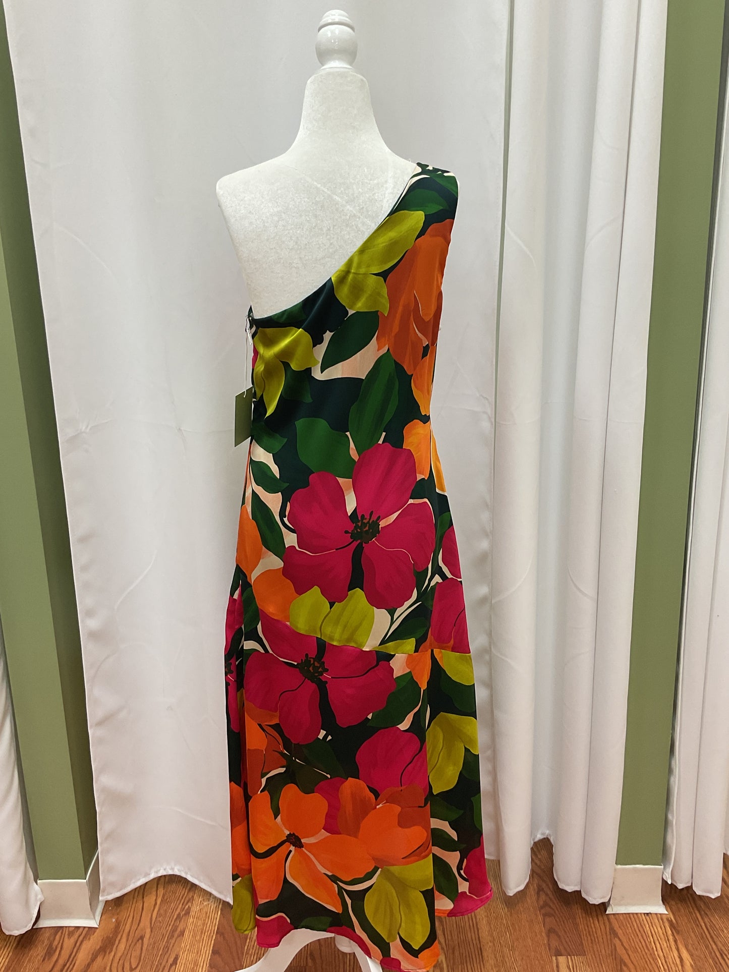 One Shoulder Floral Summer Dress