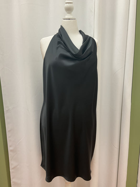 Black Satin Dress With Showing Back