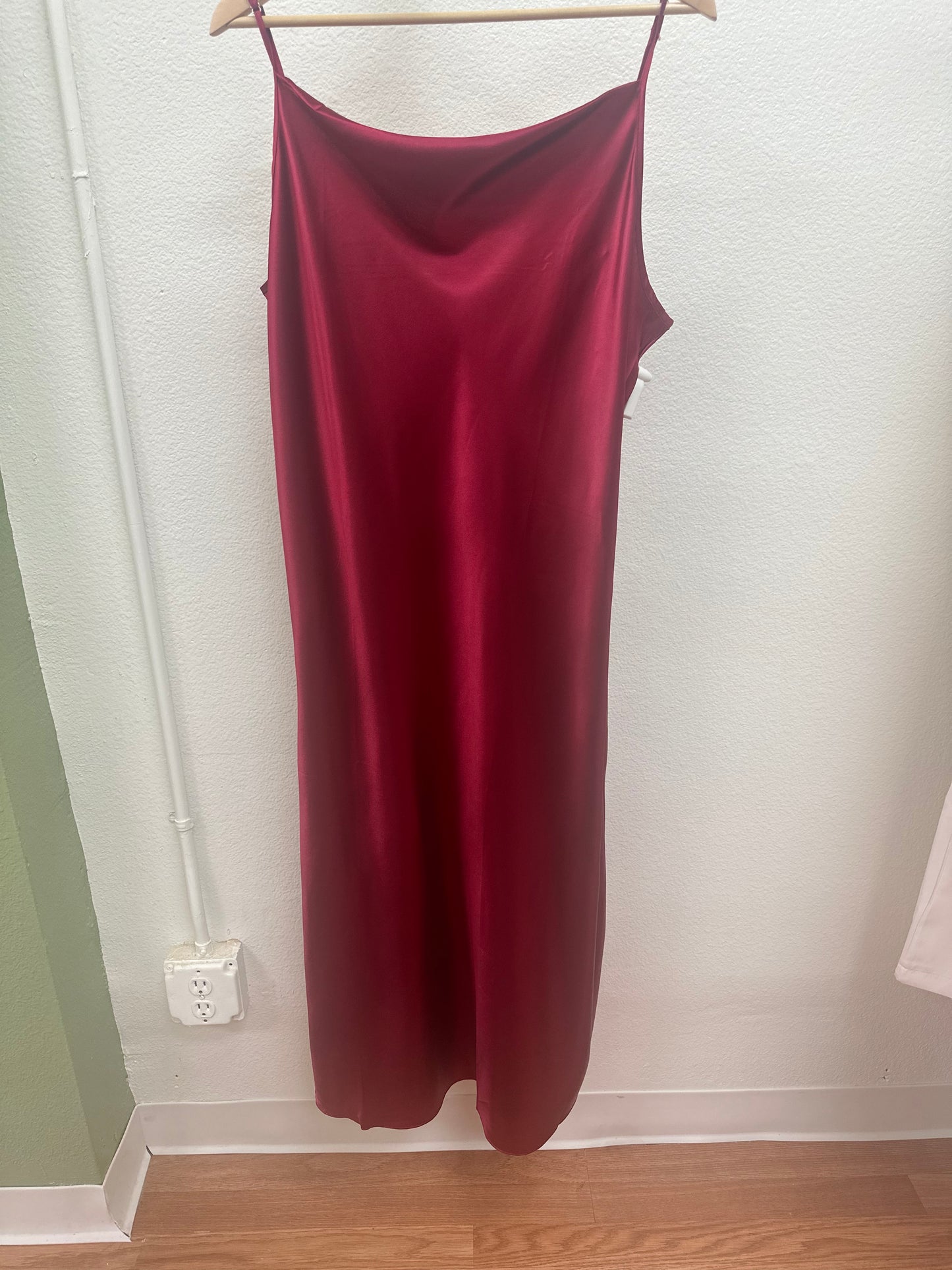 Plus Red Silk Dress