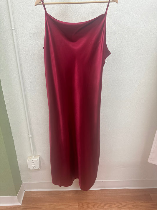 Plus Red Silk Dress