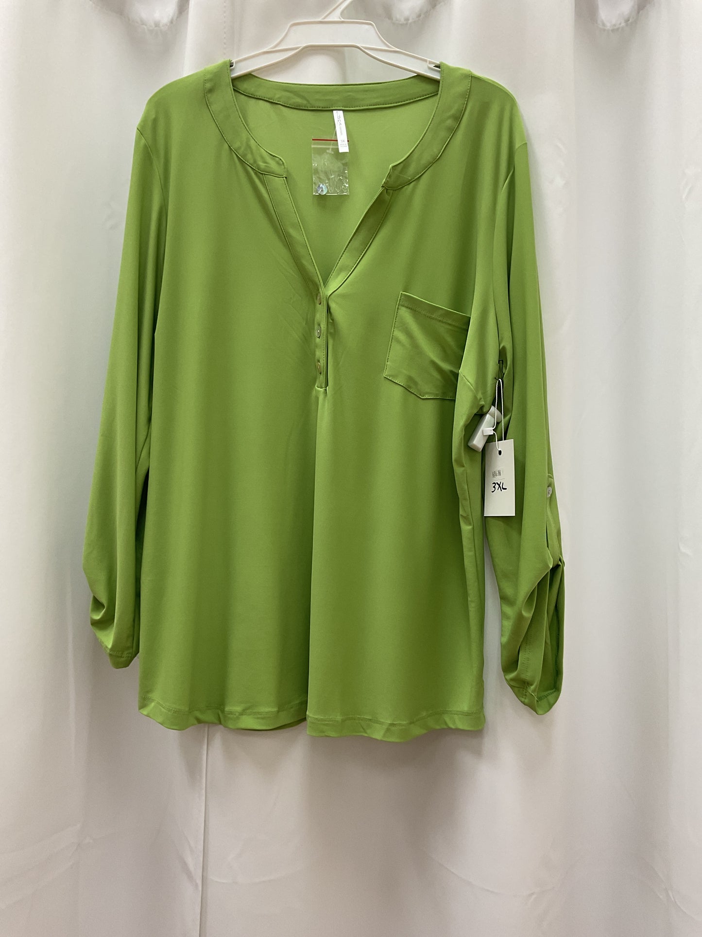 Lime green top v neck