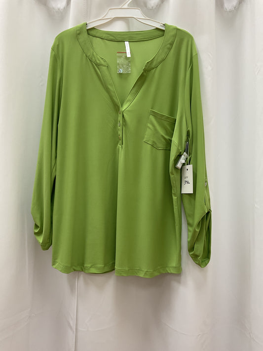 Lime green top v neck
