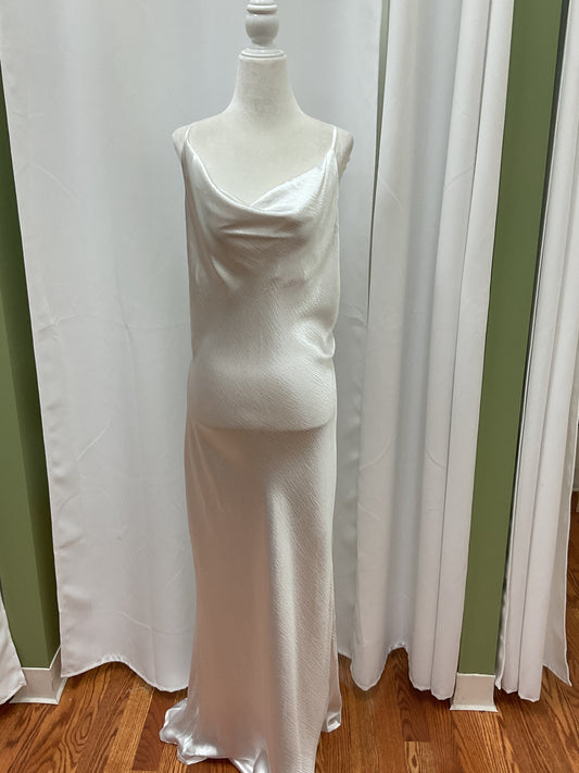 White Cream Slick Dress