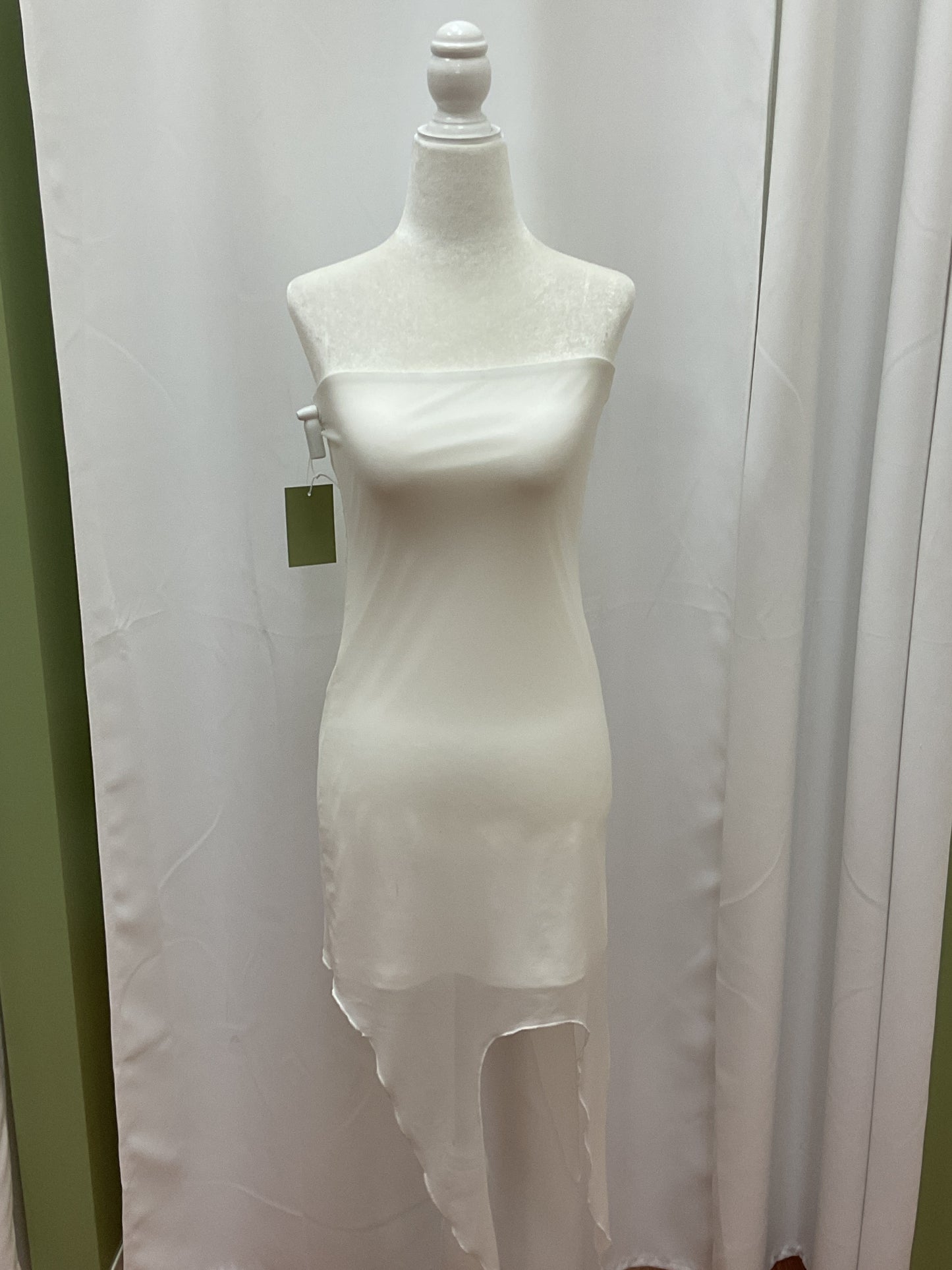 White Simple Dress with bottom Design