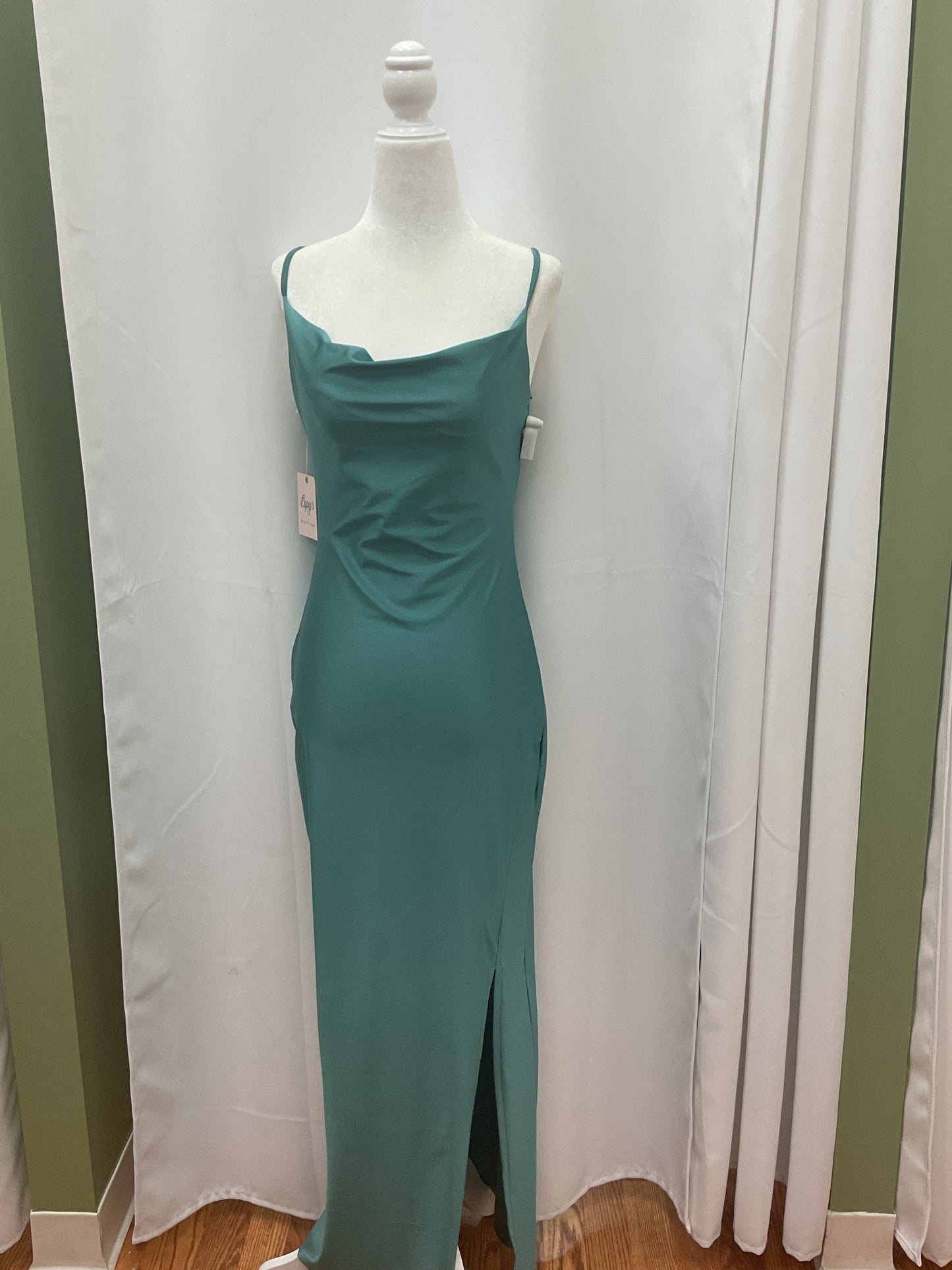 Aqua Blue Long Elegant Dress