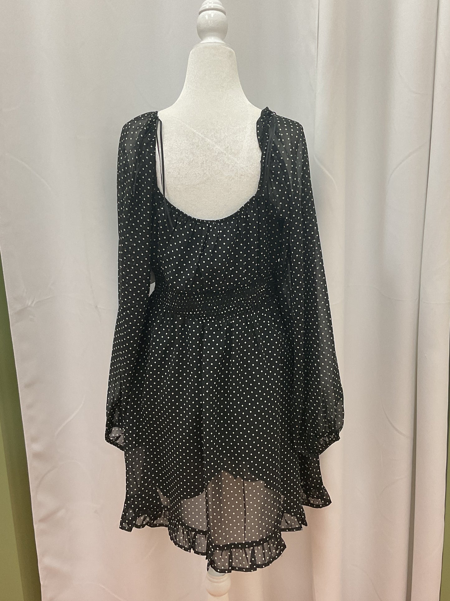 Summer Polkadot Dress Black