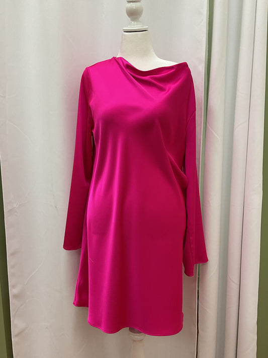 Hot Pink Long Sleeved Dress