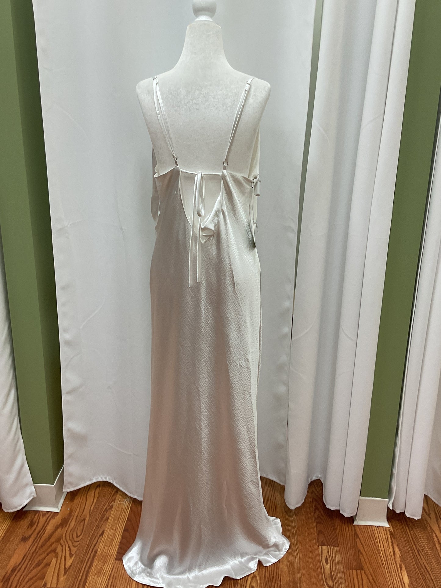 White Cream Slick Dress
