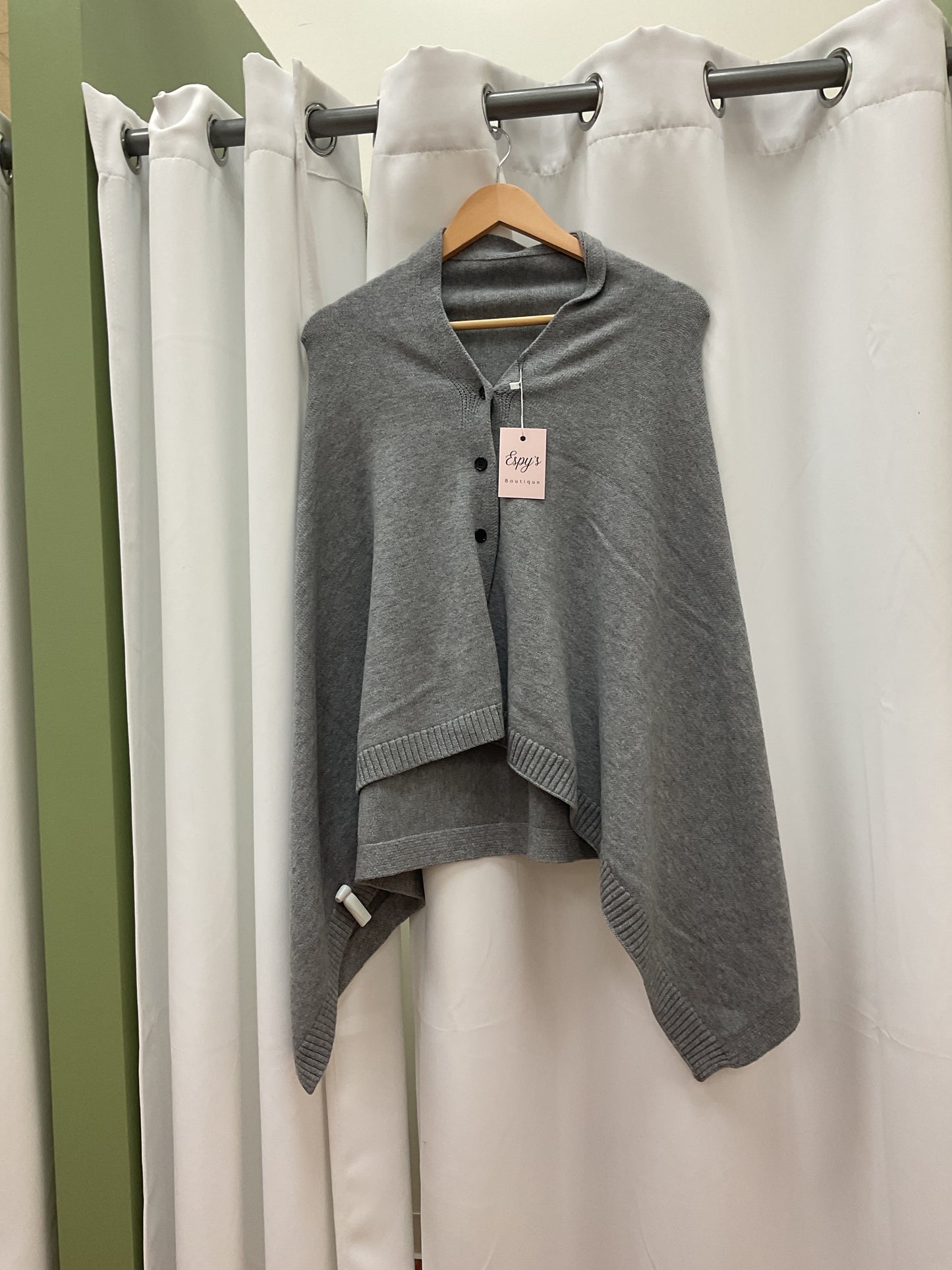 Grey cover up coat