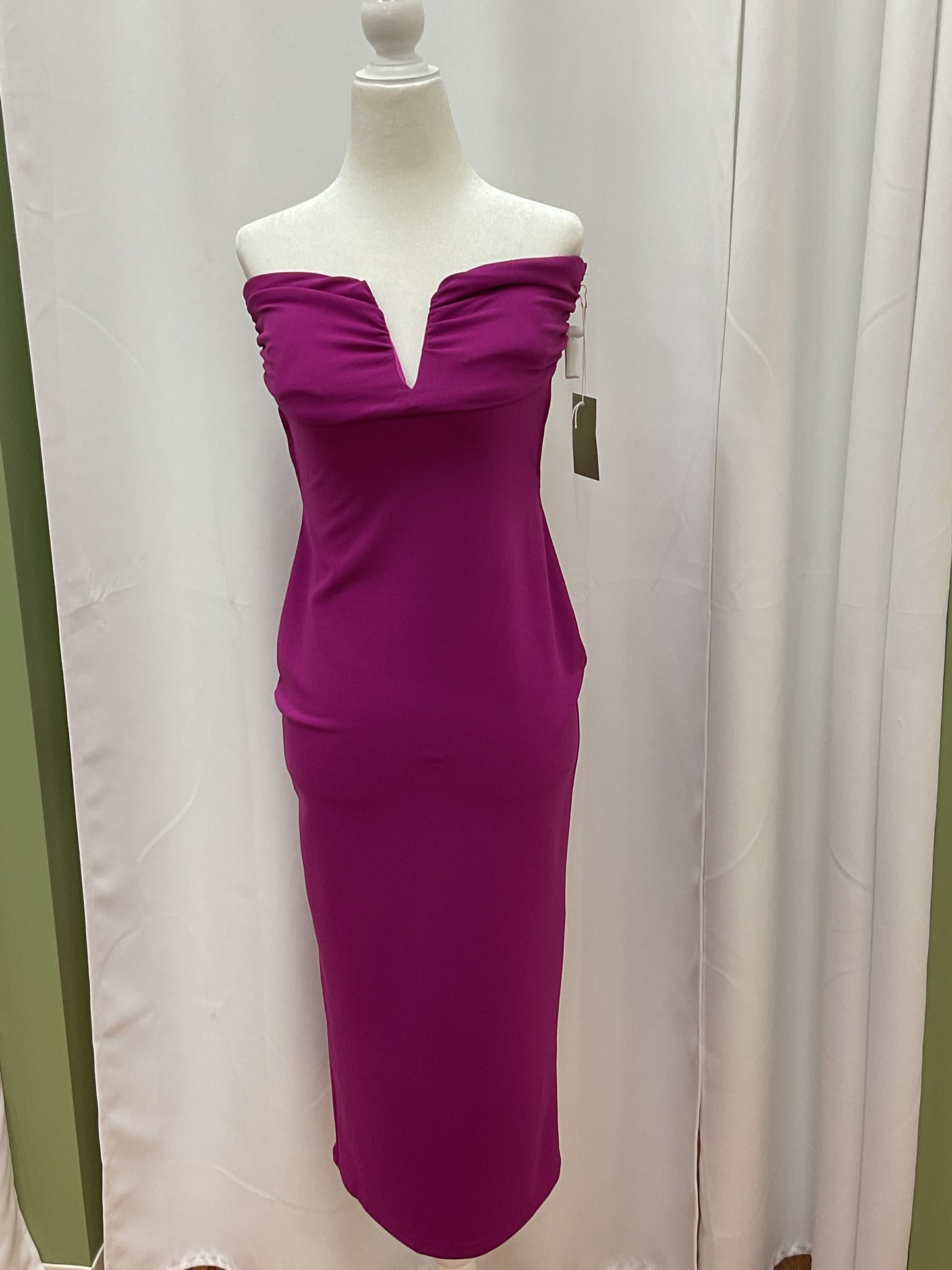 Magenta Scrunched Up Dress