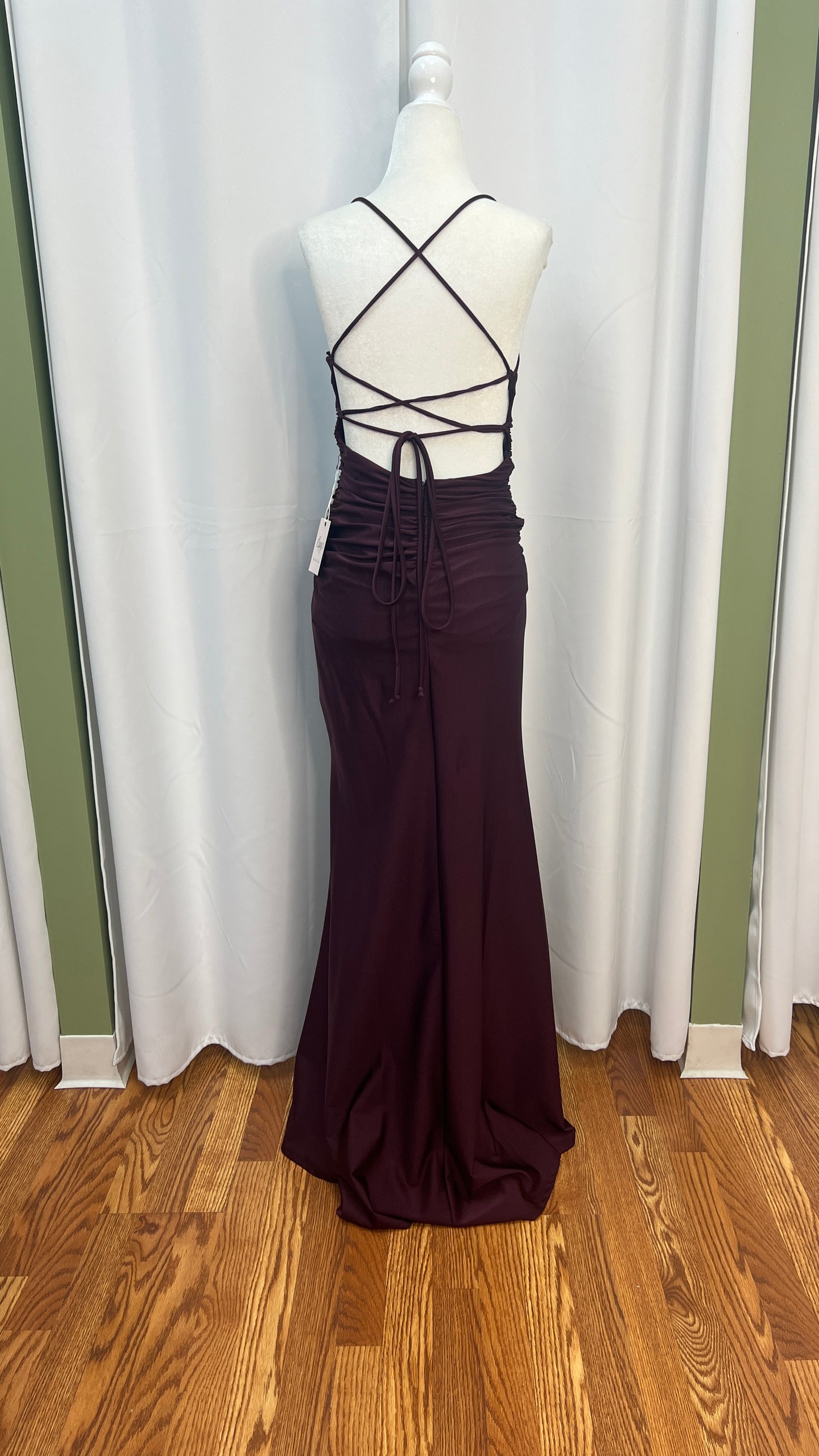 Burgundy Body Dress