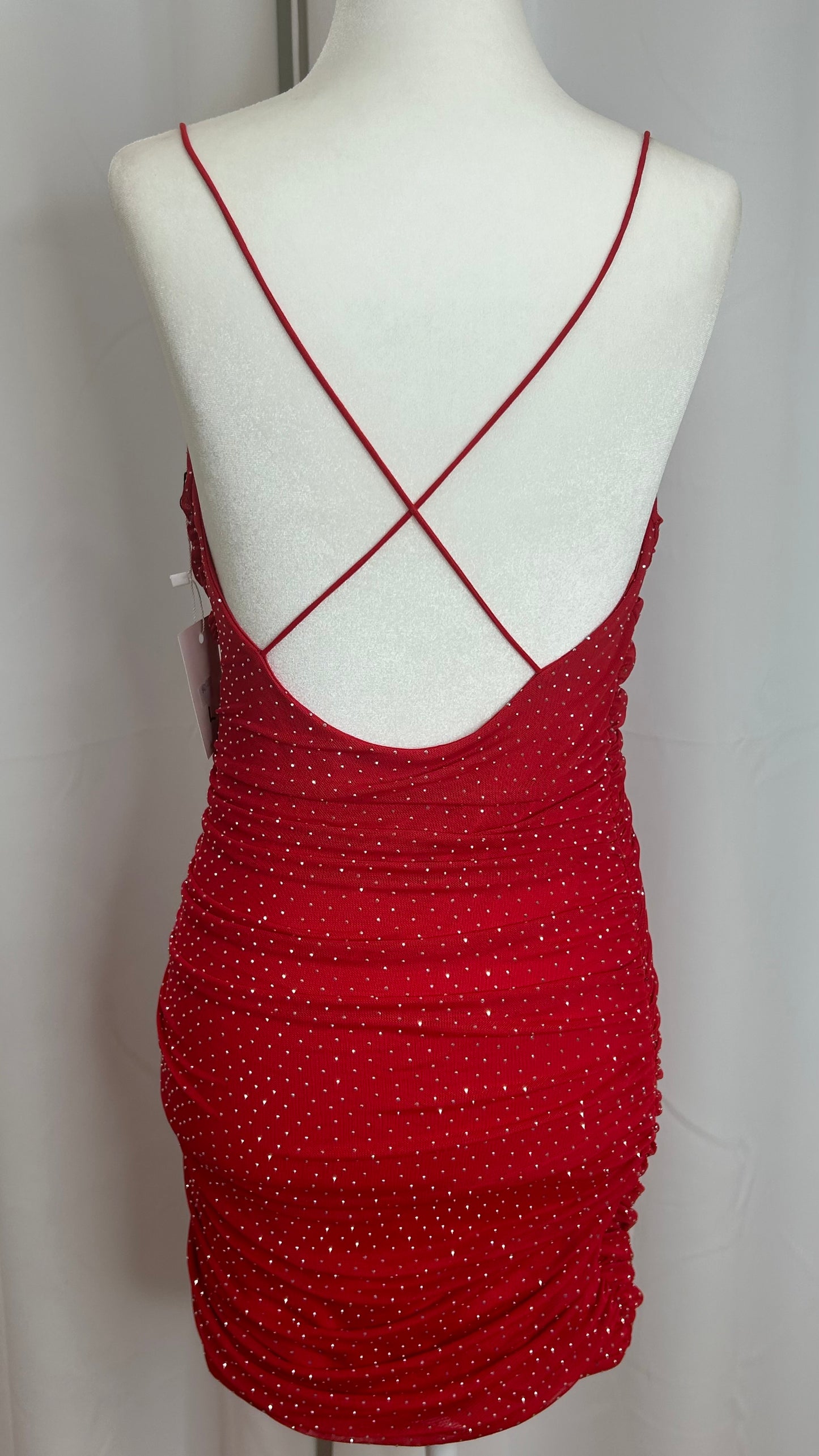 Sparkle Red Mini Dress