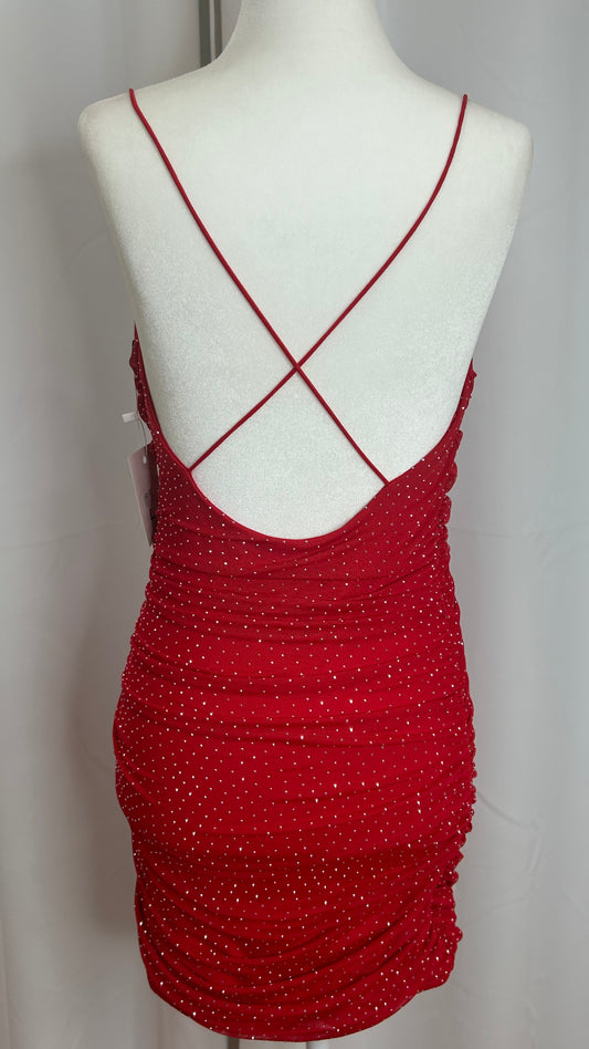 Sparkle Red Mini Dress