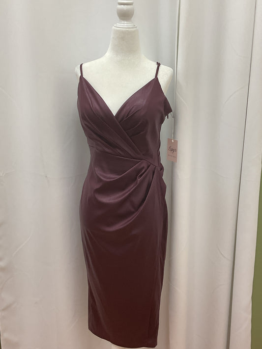 Dark Red Thin Sleeved Dress