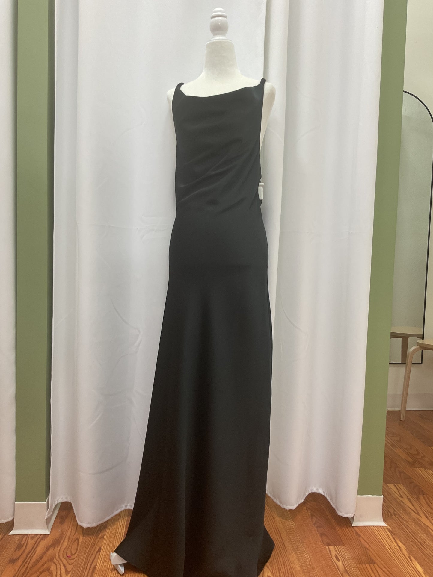 Black Knotted Silk Dress