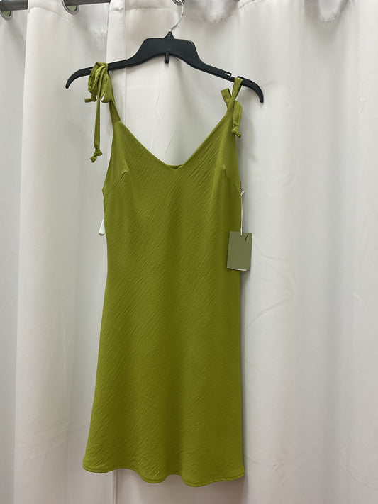 Green slip dress