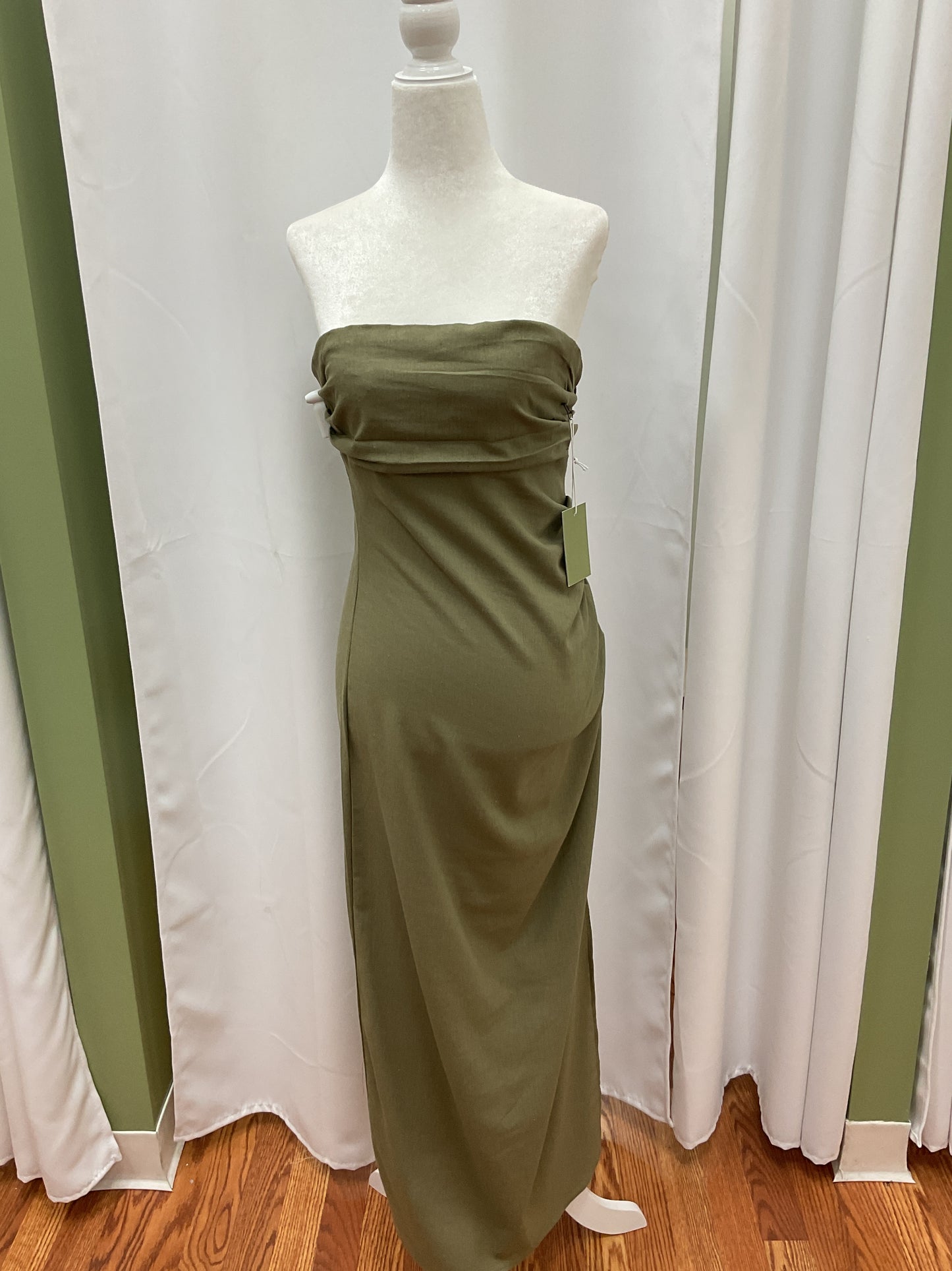 Forest Green Strapless Dress