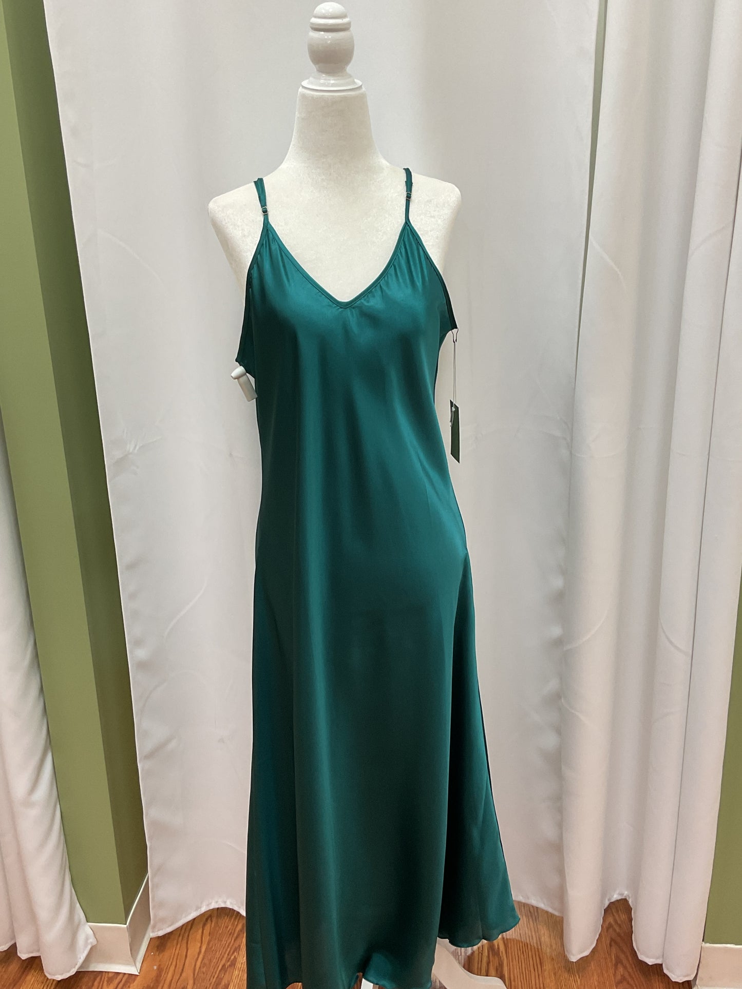 Emerald Green Slick Dress