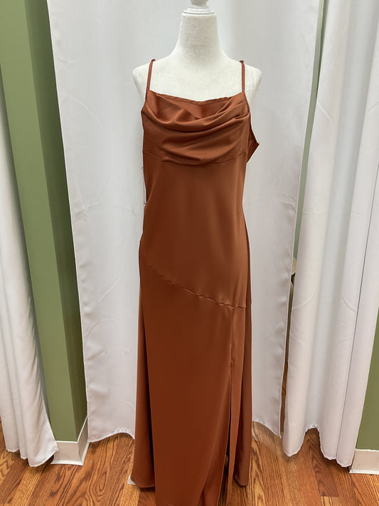 Bronze Silky Maxi Dress