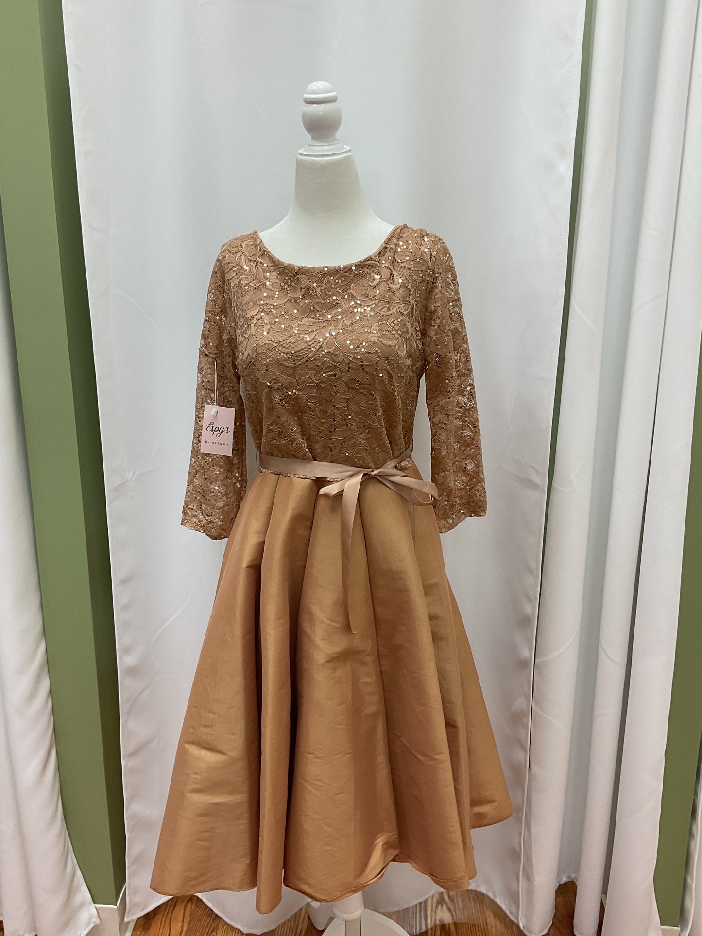 Gold Sleeved Dress