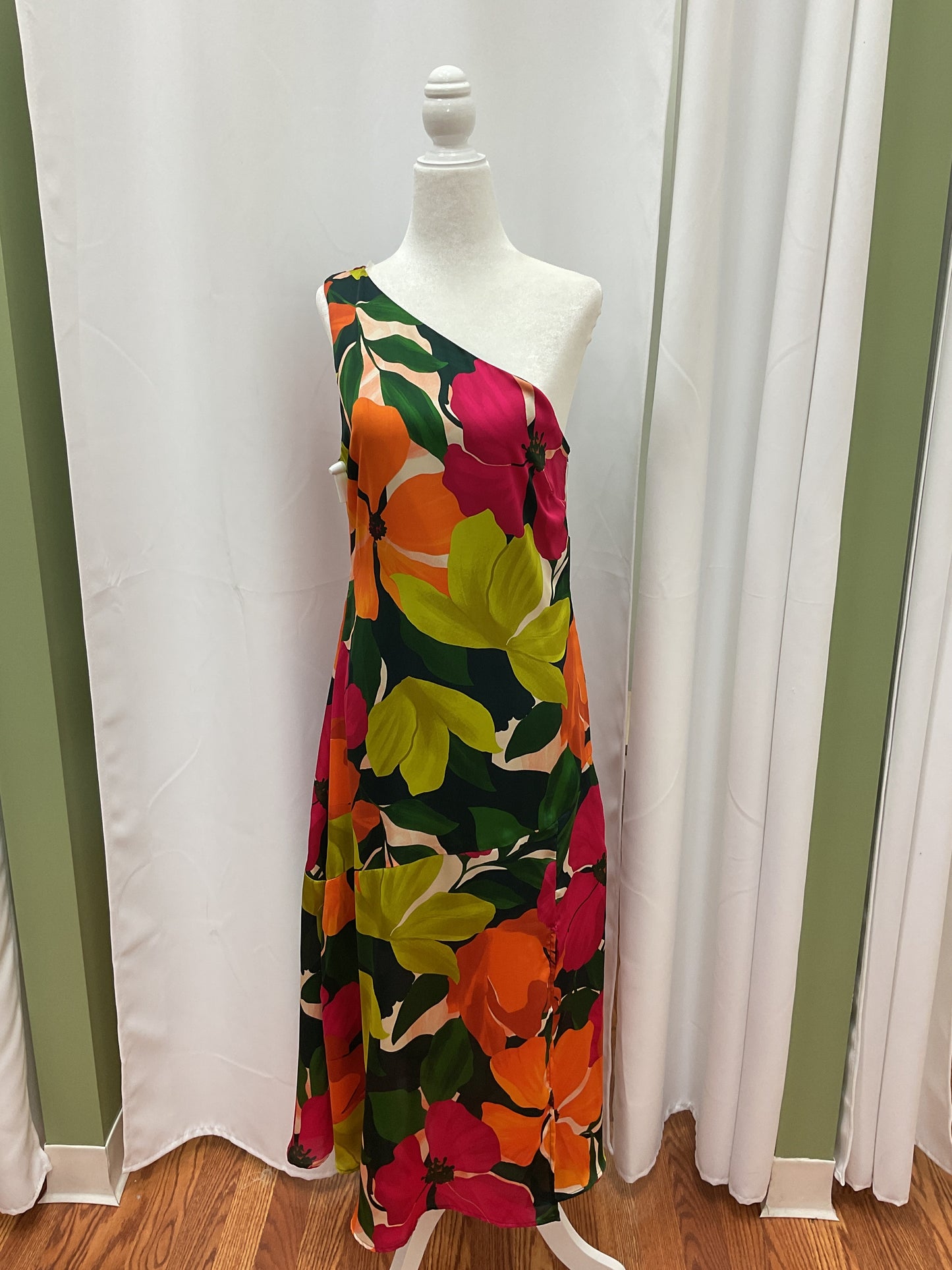 One Shoulder Floral Summer Dress