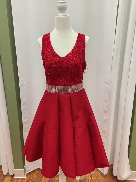 Red Gem with Sparkled Top Dama Dress
