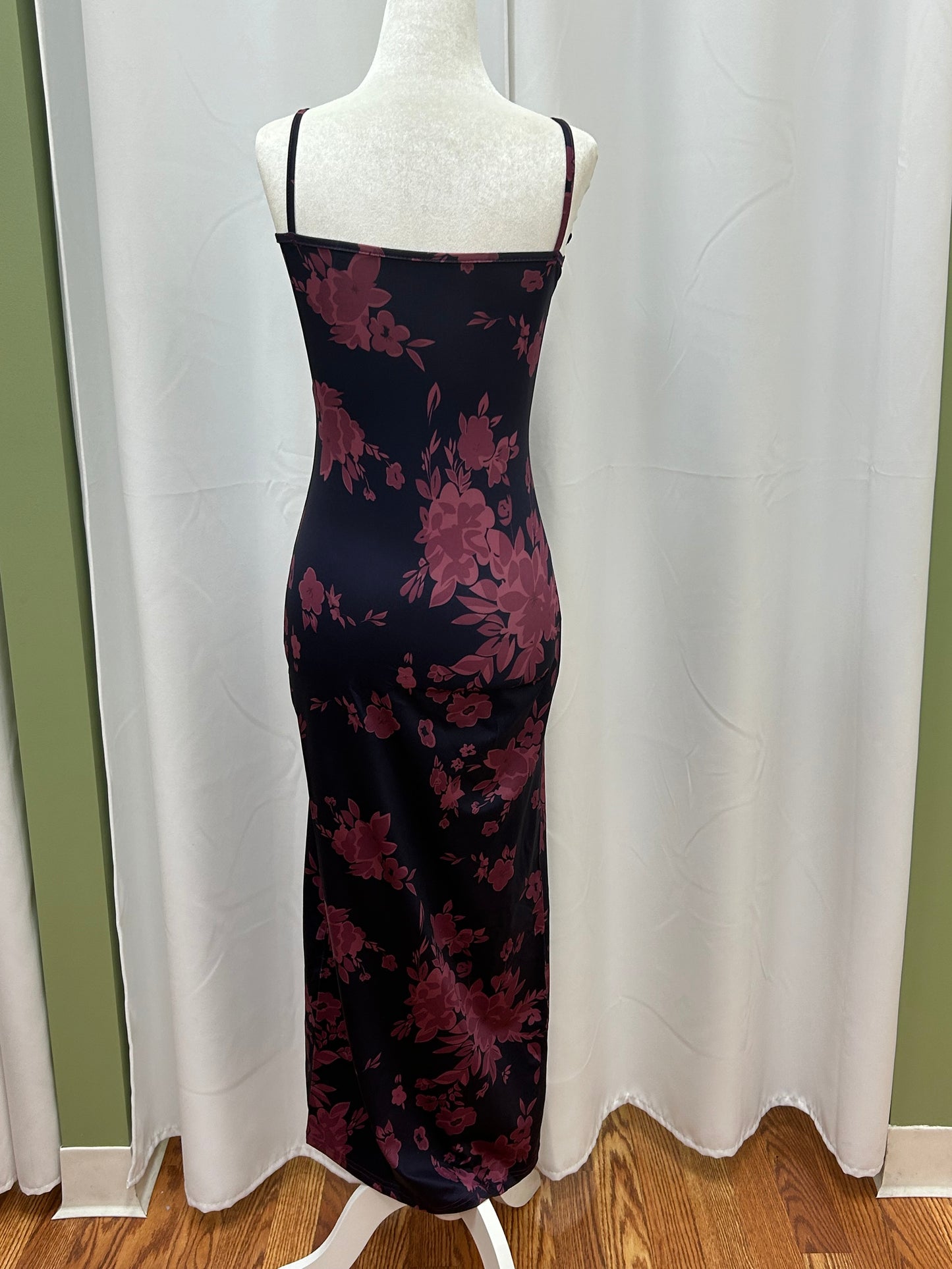 Floral Mesh Slip Dress