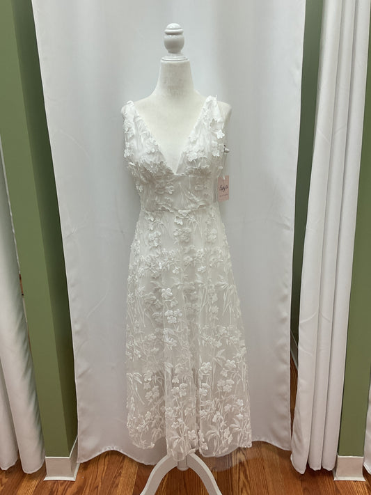 Coquette White Dress with Flowers