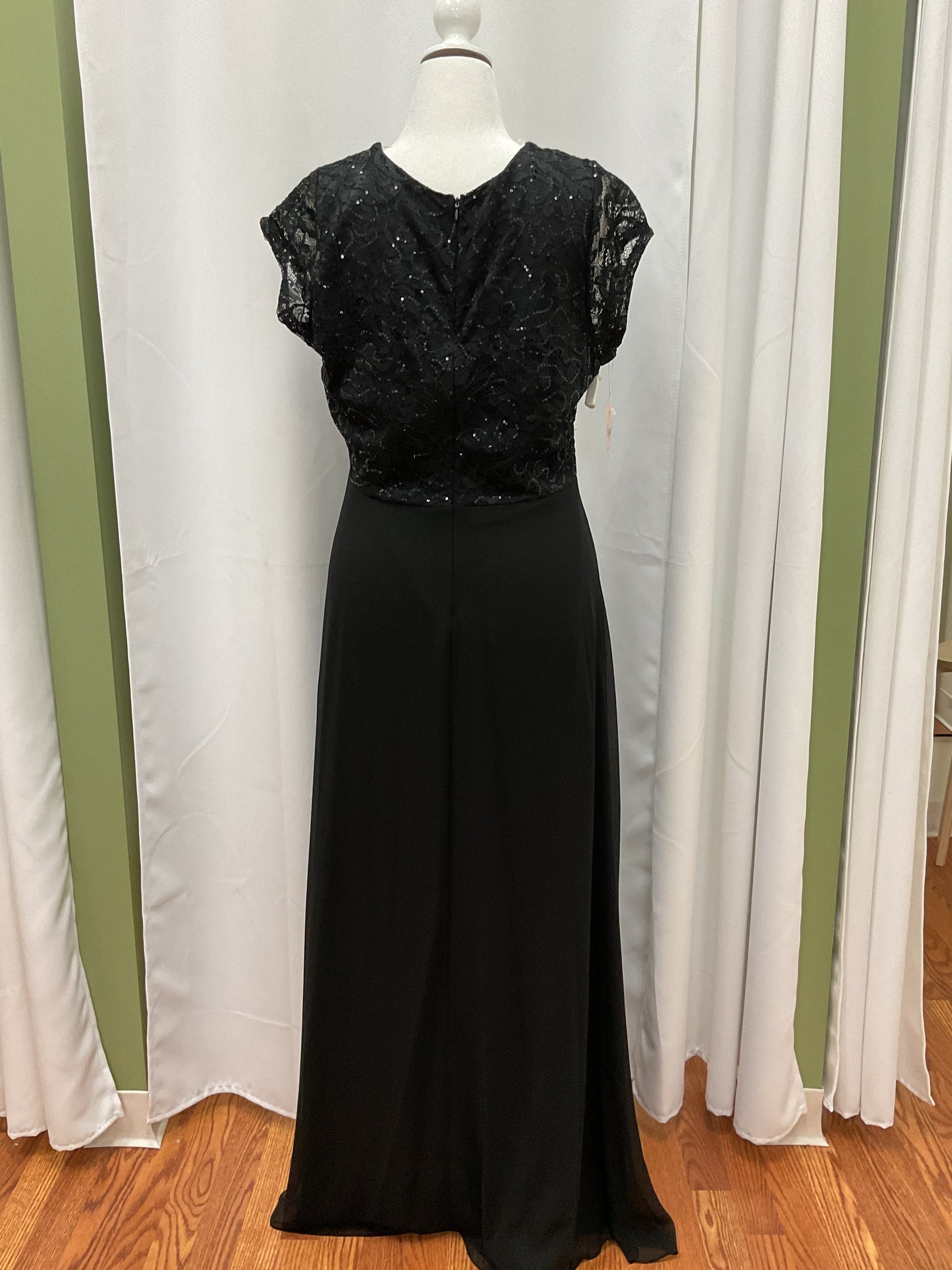 Black sparkled top part event dress