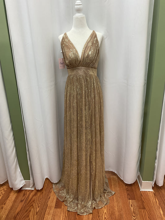 Long Golden Luxury Dress