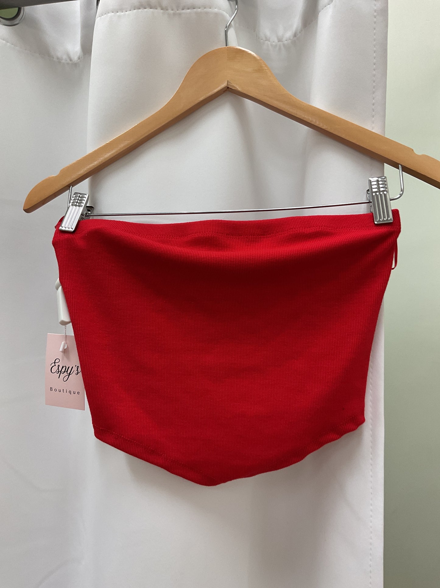 Red tube top