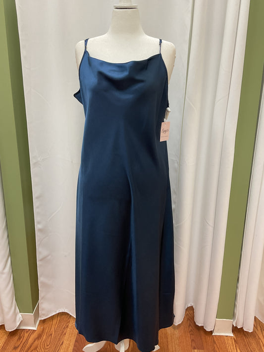 Deep Sea Blue Slick Dress