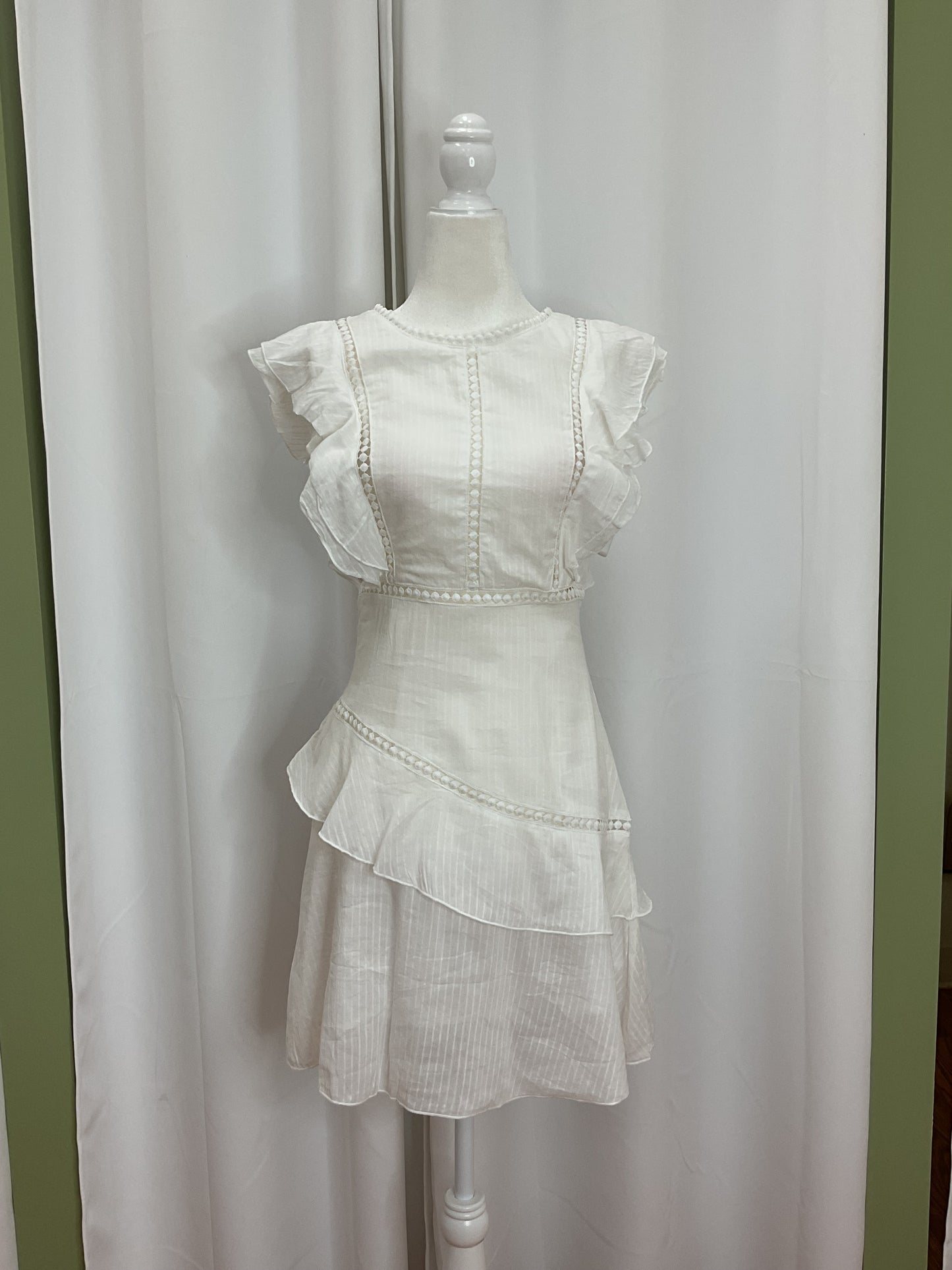 Short Ruffle White Dress