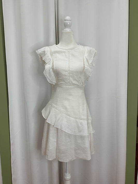 Short Ruffle White Dress