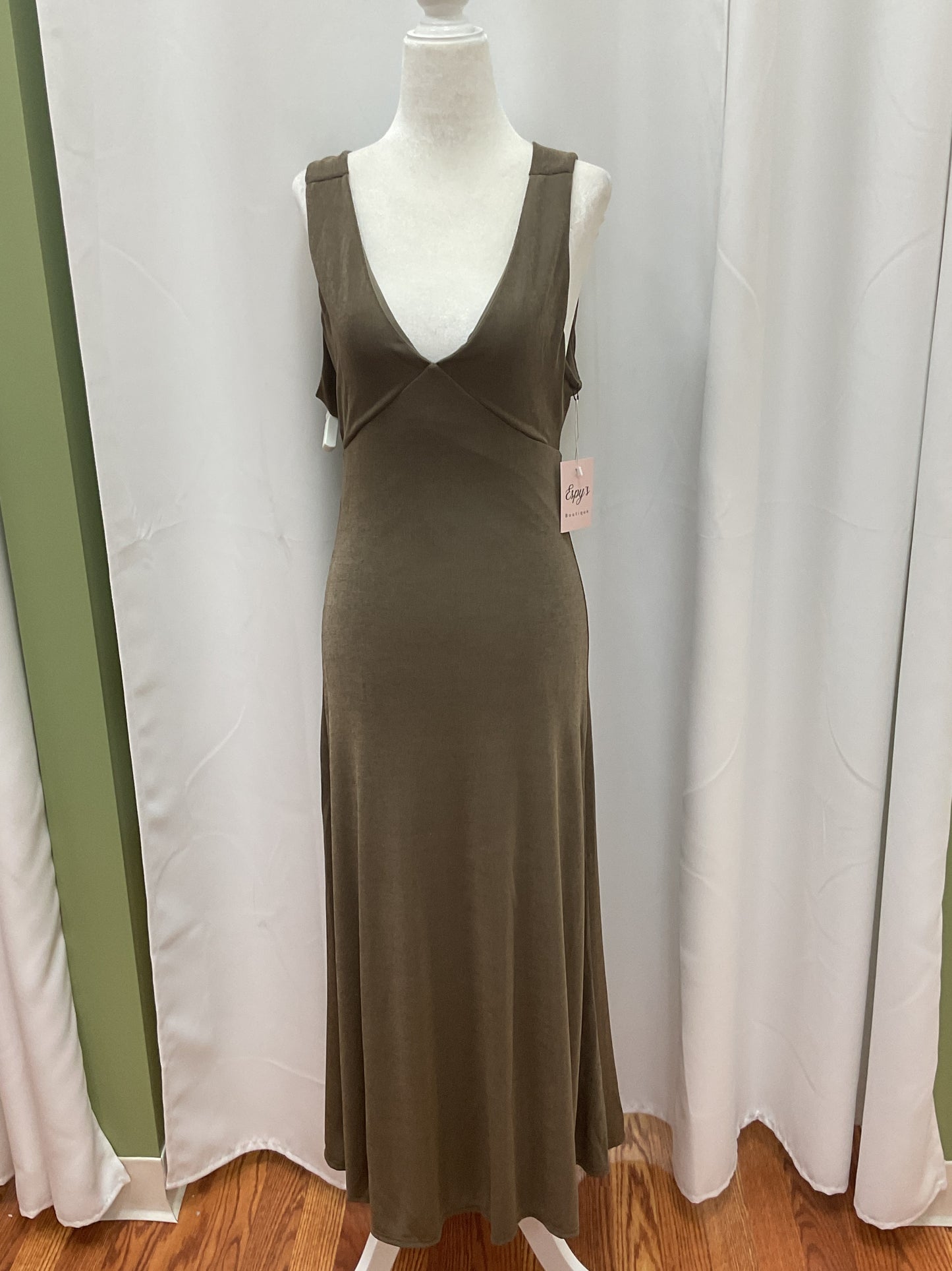 Olive V Neck Dress