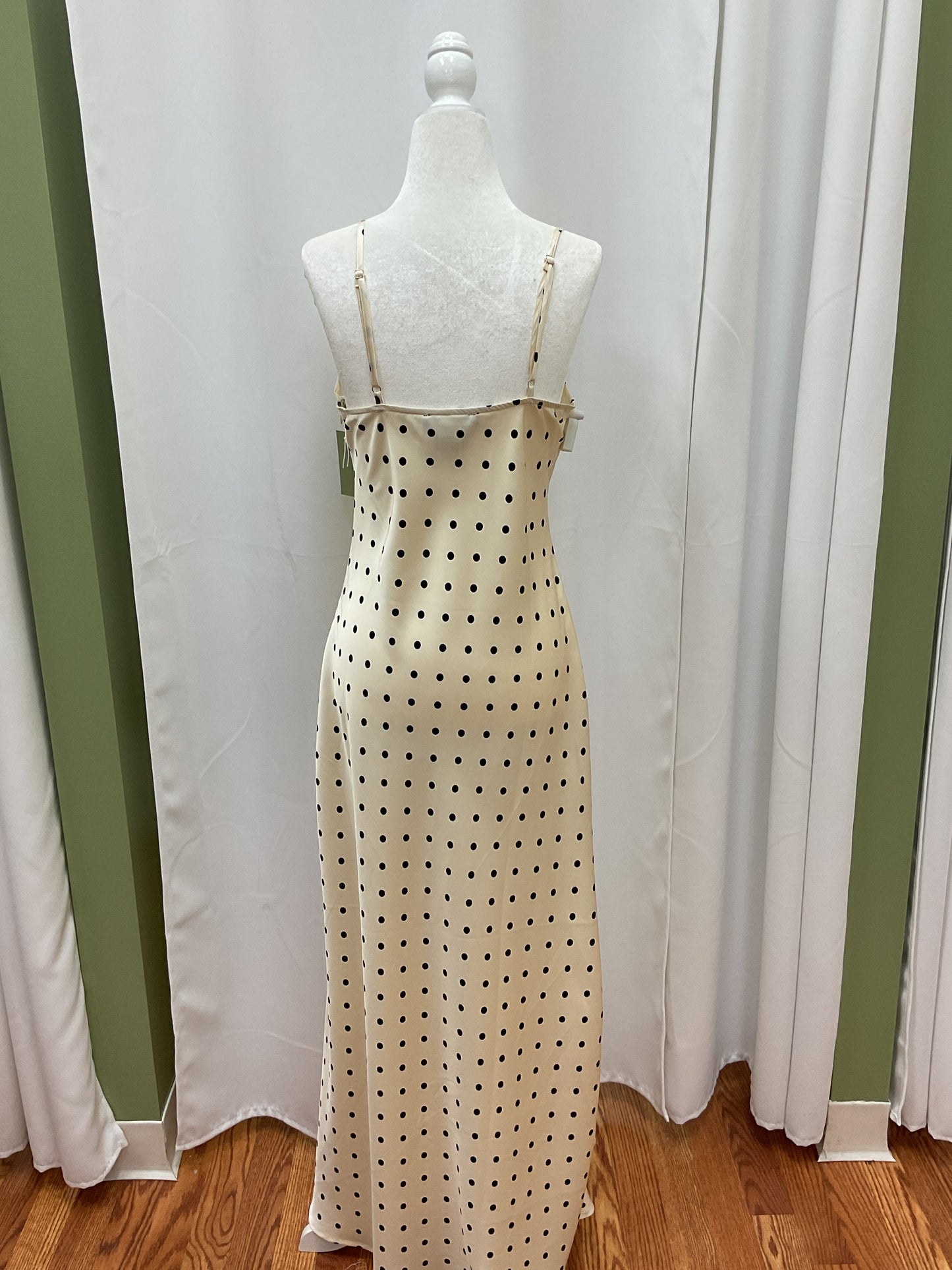 Long Slick Polkadot Dress