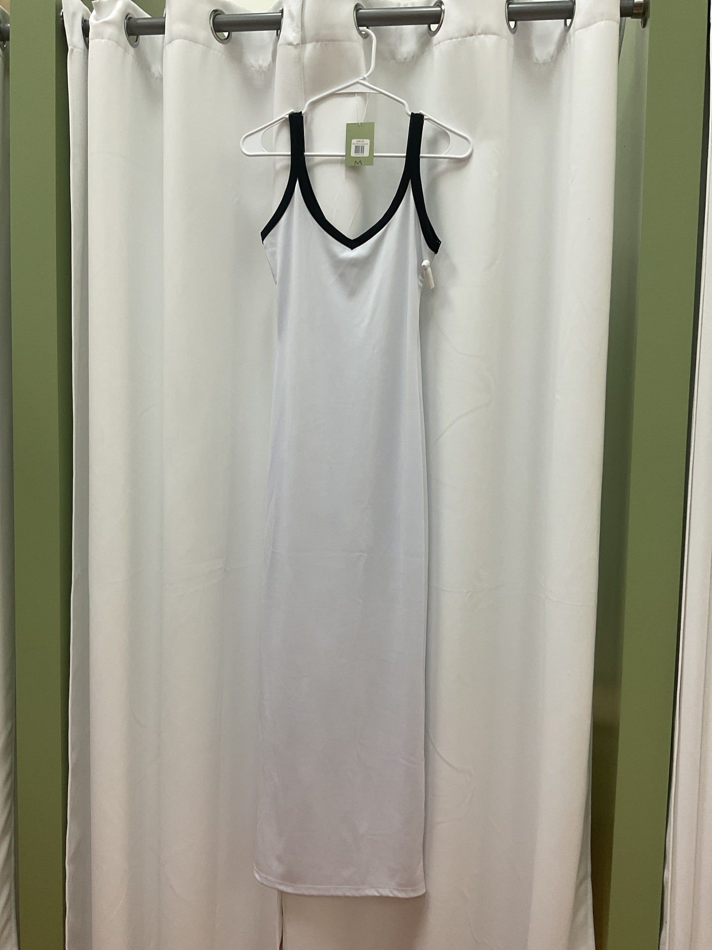 White and black dress