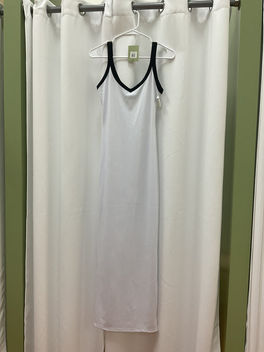 White and black dress