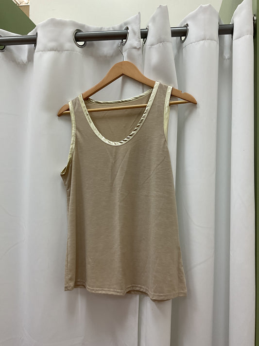 Gold and beige top